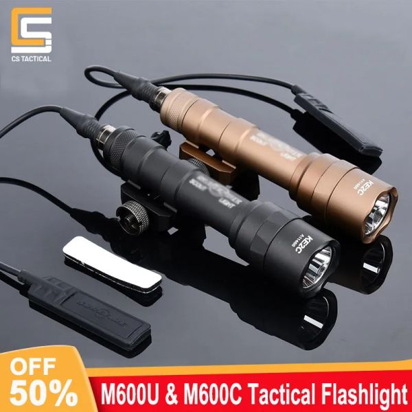 SCOPES WADSN Surefir M600 M600C M600U AIRSOFT POTENTE FLUSCHITÀ TORTA TORZO SCOUT SCOUT FUCILE ARMA LED FIT LIGHT FAT FIT