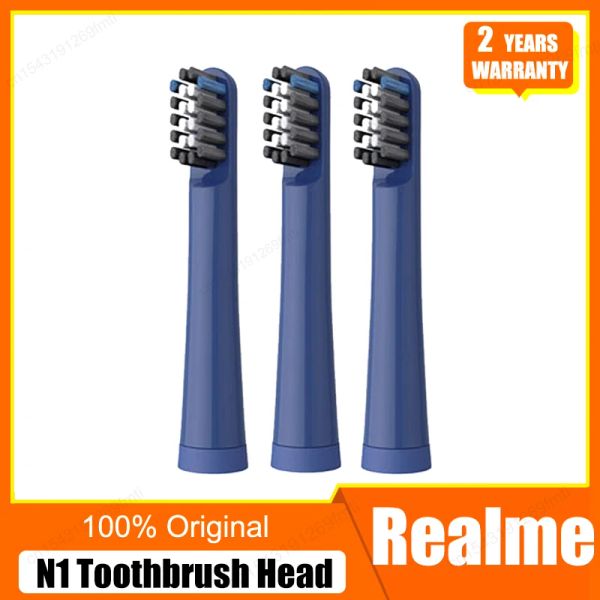 Cabeças Original RealMe N1 Sonic Sonic Electric Tonthers Heads 3pcs Dupont Brush Head Peças Pacote Oral Higiene