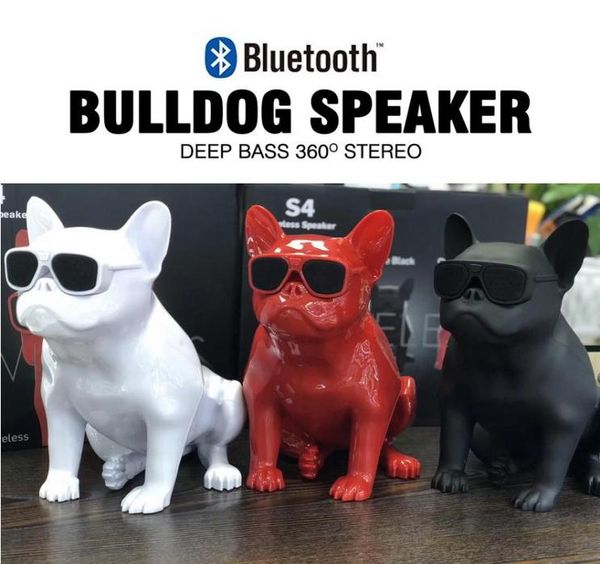 S5 S4 Bull Dog Head Беспроводная динамика полная собака Bluetooth -динамик на открытом воздухе портативный бас -динамик Hifi Multoclose Touch Control Gift6407235