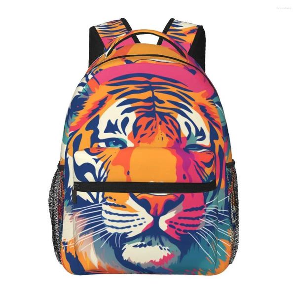 Zaino tigre neo fauvism moderno zaino da ragazzo da ragazzi sacchetti del liceo zaino designer