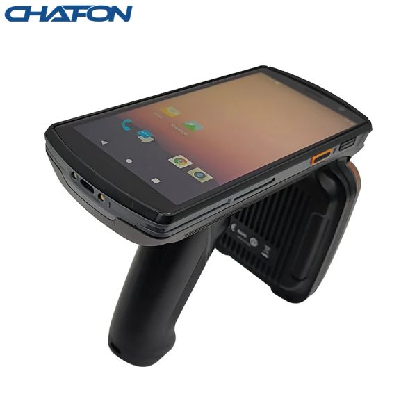 Brackets Chafon UHF Handheld RFID Reader Long Range Android 9.0 mit WiFi Bluetooth 4G GPS -Kamera -Funktion für Lagerhaus verwalten