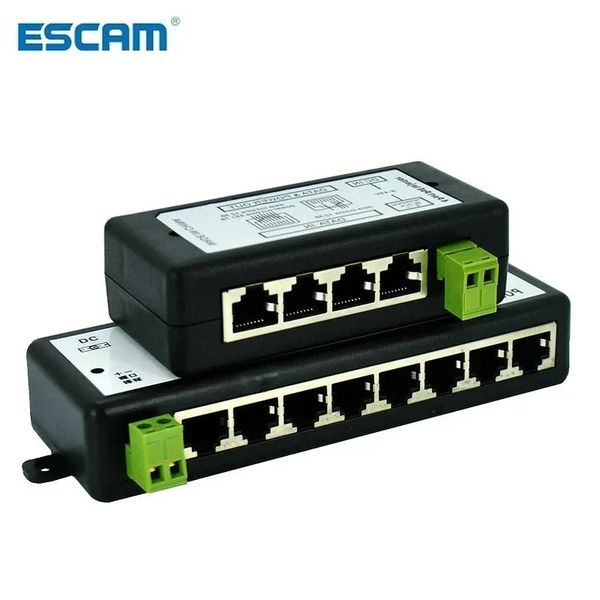 Neuankömmlinge 4-Port-POE-Injektor und Splitter für CCTV-Netzwerk-POE-Kamera-Strom über Ethernet IEEE8023AF erweiterte Stromverteilungslösung