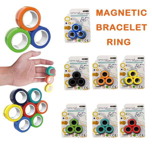 Anti-Stress Magnetic Magic Rings Magic Show Tool UNZIP Toys for Magician Truques Truques de mágica TRADE