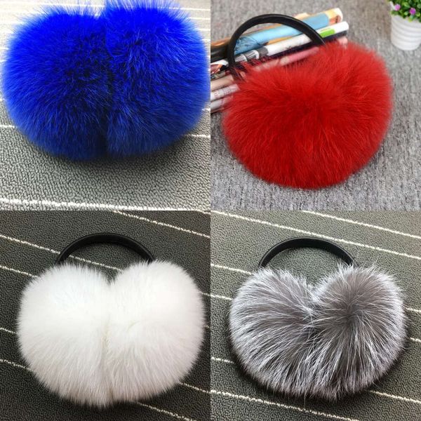 Kış Kadın Muffs, Real Fox Ear Isıtıcıları, Sahte Kürk Peluş Earlap, Bayanlar Ultralarge Earmuffs Tur, Muffs