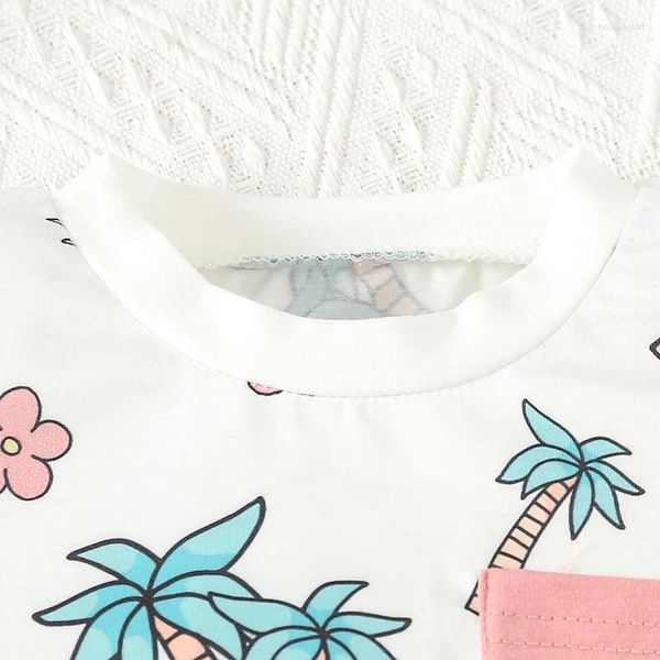 Kleidung Sets Kleinkind Baby Girl Boy Sommer Kleidung Kurzarm Kokosnussbaum Wassermelonen Blumenhemd Top Shorts Hawaii Outfit