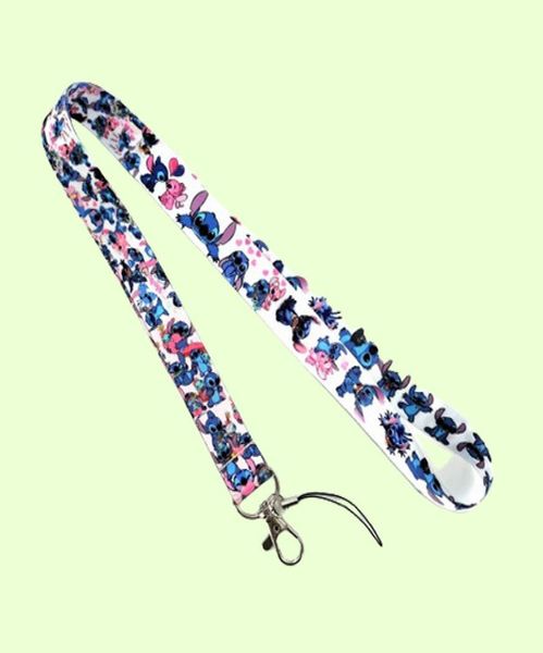 10pcs Fashion Stitchs Anime Keychain Ribbon Lanyards für Keys -ID -Karten -Handy -Gurte Hängende Seillariat Studenten Badge Holder8838350