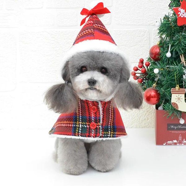 Hundekleidung super süßes Weihnachtskostüm mit Kapuze -Mantel Santa Claus Pet Clothes Welpen S M l xl xxl
