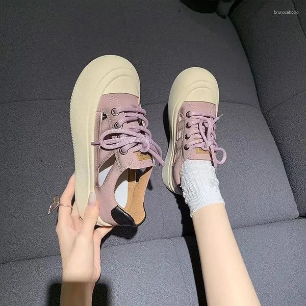 Scarpe casual allacciata in punta di piedi da donna graziose calzature femminili kawaii mesh in cima alla piattaforma sneaker sneaker lussuosa vendita urbano a