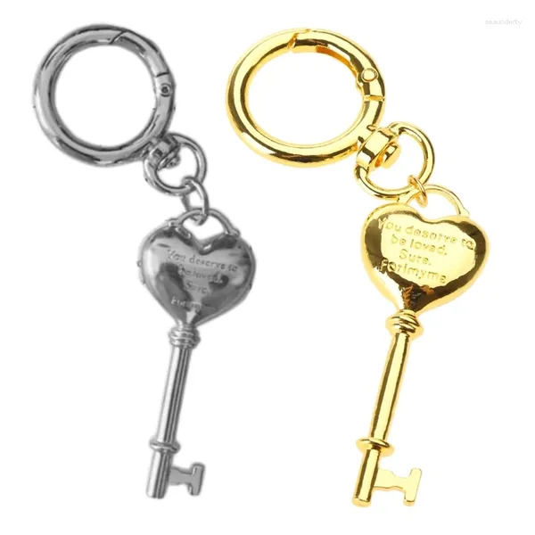 Keychains Mode Paar Keychain Personalisierte Herzschloss Anhänger Keyring -Schmuck für Mode -Enthusiasten eleganter Tasche Charme