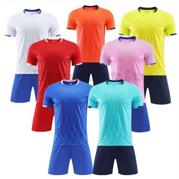 Custom Soccer Trikot Set für Männer Kinder Schnell trocken atmungsaktiven Mann Kinder Hemd Team Club Training Fußballuniform 240416