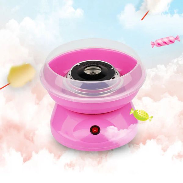 Processadores 450W Cotton Candy Machine com 10 Bamboo Sticks Sugar Scoop Marshmallow Machine Floss Machine para Festa de Aniversário de Presente para Crianças