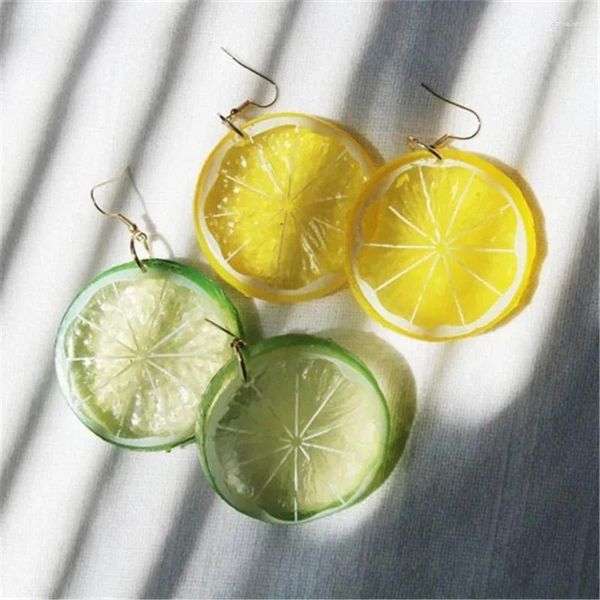 Dangle Ohrringe Nachahmungsfruchtharz Roman Personalisierte Geschenke Zitronenscheiben einzigartig für Frauen geeignet für Frauen