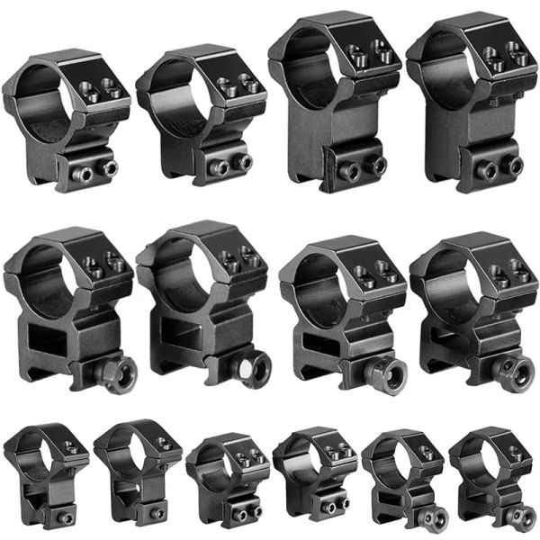 Scopes 1 Paar 30 mm/25,4 mm Gewehre Ring Ring 11mm/20mm Dom Dome Hecknägelschiene High/Low -Profil für die Rifle Scope Hunting Mount