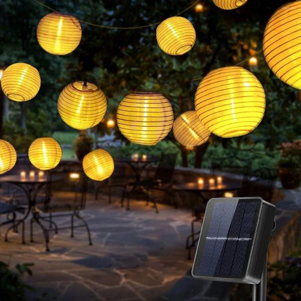 Saiten 3.5/5/6,5 m wasserdichte Laterne Solar Sade Feenleuchten im Freien Girlande Leuchte Lampe Hochzeit für Gartendekoration