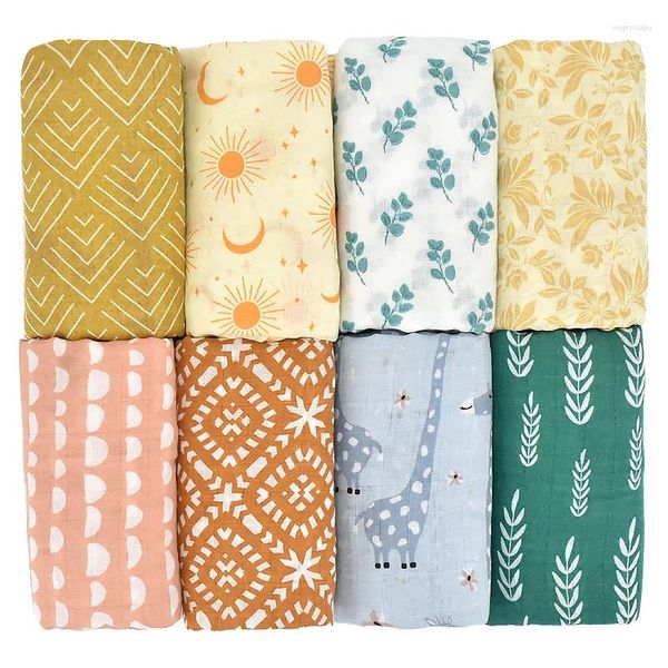 Cobertores Muslina cobertor algodão Baby Swaddle Warp Bath Tootes Galze Kids Infant Wrap Sleeps Macker Castroller Tampa