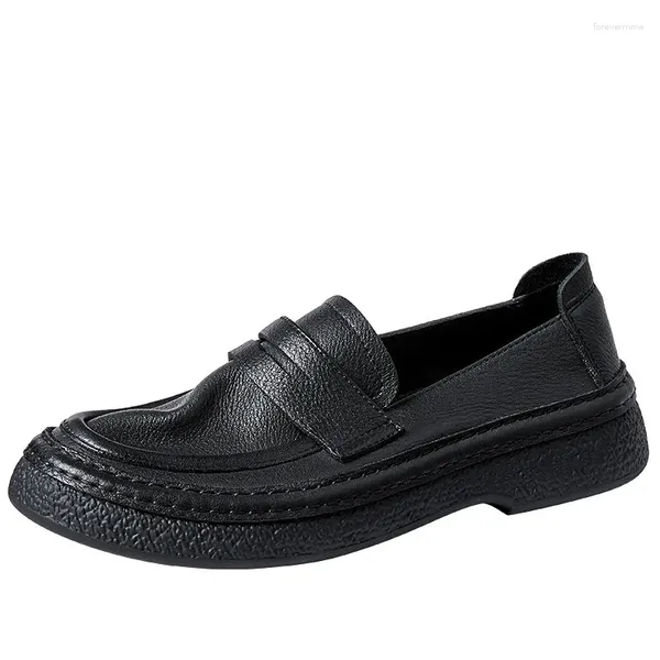 Sapatos casuais capa de couro genuíno para os pés artesanais de homens confortáveis do escritório de homens de banquete masculino mocassins