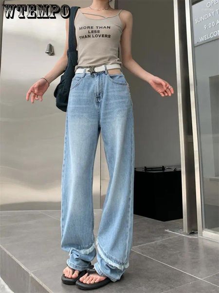 Frauen Jeans lose volle weibliche Jeanshose Spring Ladies Pantalon hohe Taille Wide Leg Women Vintage Streetwear Straight Y2K Hosen