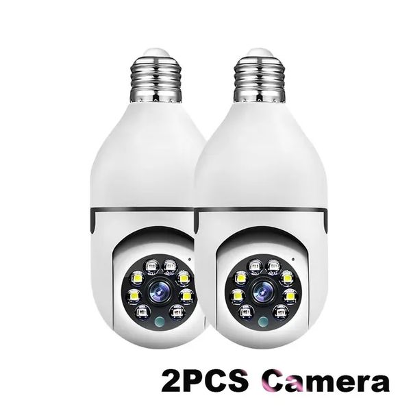 Wi -Fi E27 Bulb Supillance IP Camera Camera Night Viefle Wireless Home 2MP CCTV Camera Camera 4x Цифровое зум -видео