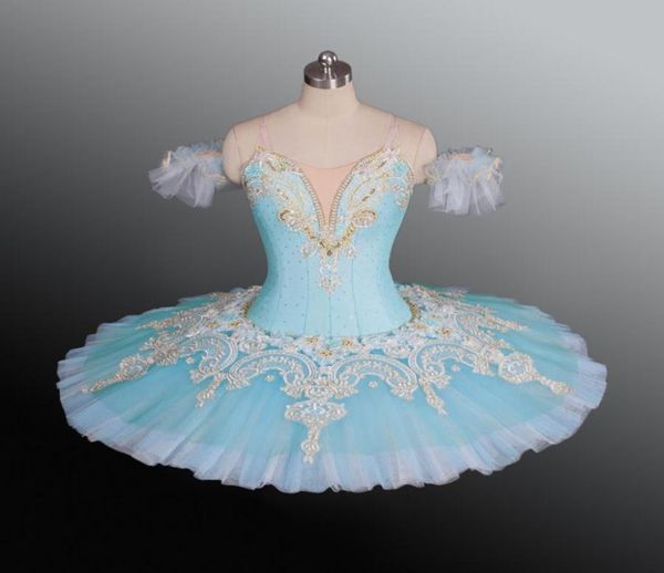 Girls Light Blue Lake Ballet Tutu Purple Professo Ballet Pancake Tutu per competizione Women Ballet Stage Costumi Skirt Fo4476592