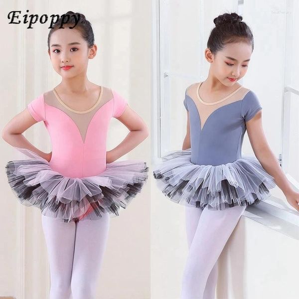 Stage Wear roupas de dança infantil Meninas Prática do outono e inverno Salia de balé de mangas compridas Classificação chinesa