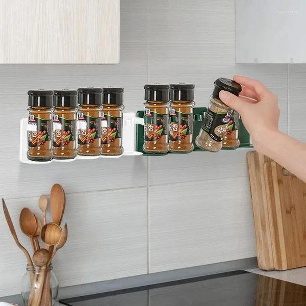 Armazenamento de cozinha 1pcs Montagem de parede Spice Rack Cupboard Porta Treme Bottle Home Tools