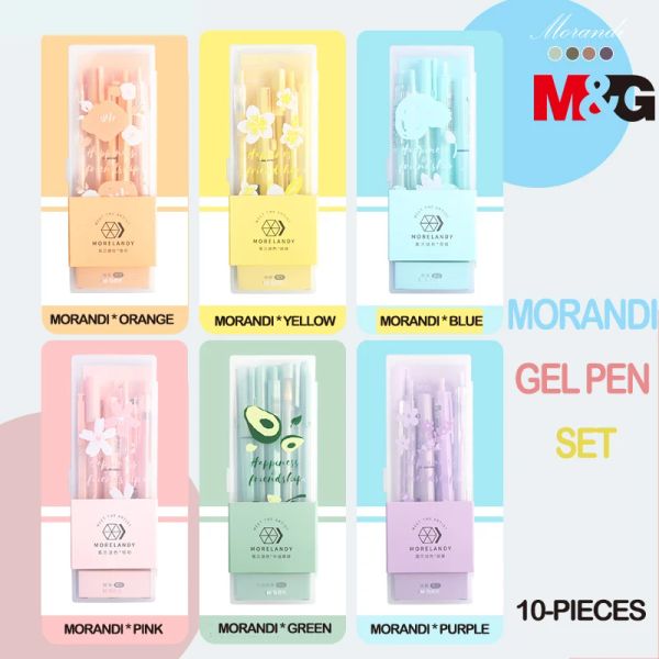 Pens mg renkli 0.35mm/0.5mm siyah mürekkep jel kalem morandi jel kalem seti hızlı kurutma kawaii renk mermi/iğne ucu okul kırtasiye