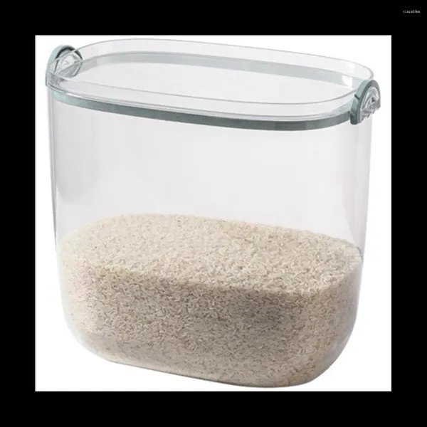 Garrafas de armazenamento Caixa para grãos e recipiente de arroz com farinha de cereal de vedação bem terminante