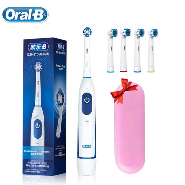Cabeças Oralb ProHealth Electric Toothbrush D5 Rotação Precisão Timer limpo Timer de dentes elétricos de dentes elétricos Brush Brush Head Gift