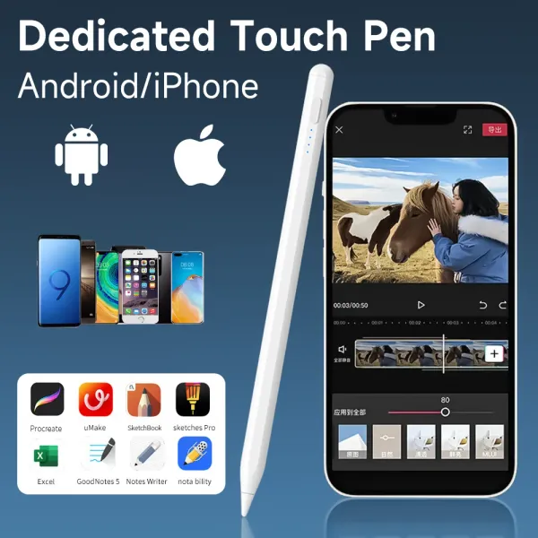 Controllo per iPhone Pencil Smartphone Android Stilus Accessori per telefoni cellulari Schermata Controllo Controllo Penna attiva per Apple Pencil