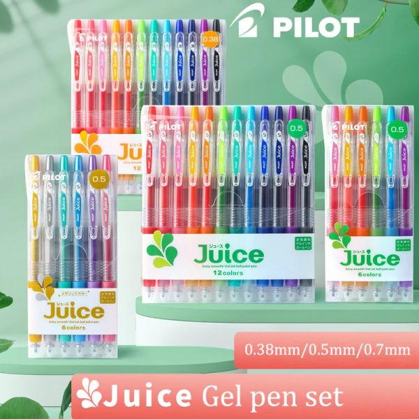 Pens japonês papelary pilot suco gel Pen Conjunto de caneta LJU10EF NOTAS DE ALUNO RÁPIDO SECO DRISO DESENHO DE 0,5/0,38MM MAIS DE ESCOLAS DE ESCOLAS DE ESCOLAS