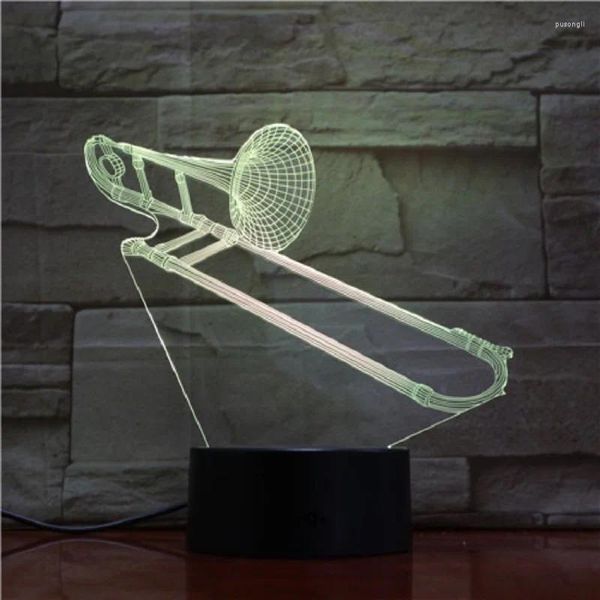 Luz de luz das luzes noturnas Decorar lâmpada 3D Lâmpada de trompo presente presente Touch Remoto Lamparas Sleeping Lampa