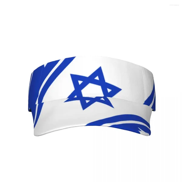 Берец Израиль Флаг пустое верхняя козырька Женщины солнцезащитные шляпы Man Snapback Регулируем для управления теннисным гольф -унисекс