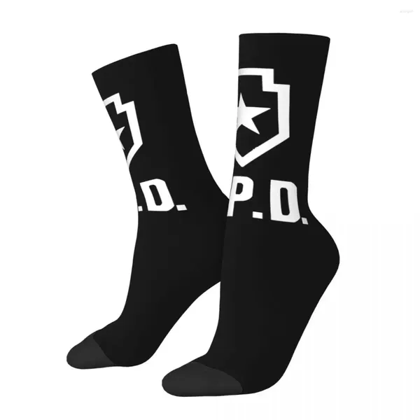 Männer Socken Resident Evils 2 RPD Logo Männer Frauen lustige glückliche Neuheit Frühlings Sommer Herbst Winter Middle Tube Geschenk