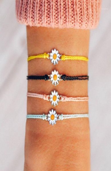 Alibaba Express Flower Daisy Charm Bracelet Creck String Collar Vintage Mujer Gargantillas Mujer Moda Bracelete Mulher19497590