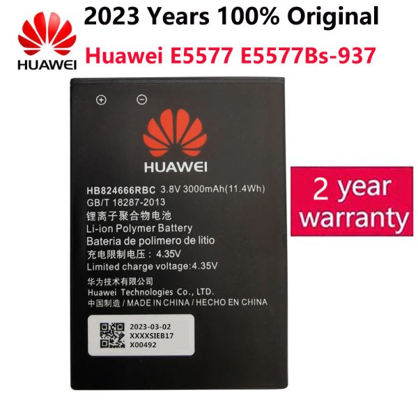 Yönlendiriciler Hua Wei HB824666RBC Huawei E5577 EBS937 WIFI yönlendirici liion pil kapasitesi için orijinal yedek telefon pili 3000mah