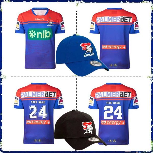 2024 Şövalyeler Erkek Anzac Rugby Jersey 2024 25 Şövalyeler Yerli Siyah Kapak Şapkaları Eğitim Forması Boyutu S-5XL