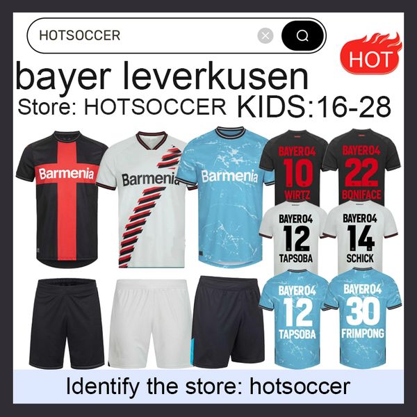 23 24 Bayer 04 Leverkusen Soccer Trikots 2023 2024 Home Away Dritter Demirbay Wirtz Bakker Bailey Heim