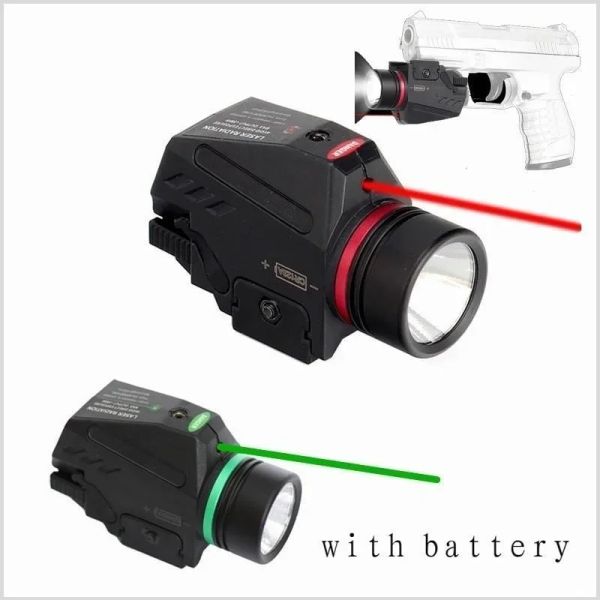 Scopes Tactical 150 Lumen Taschenlampe mit Laser -Visier -Kombination für Picatinny Rail Mount Nylon Baujagd Airsoft Pistolen