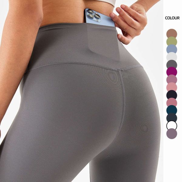 Yoga Hosen Designer Frauen Top -Qualität Luxus -Modehosen Taille Nackt fühlen sich Verlegenheitslinien Hosen Damen elastischer Hüftleben Sport Fitness Leggings