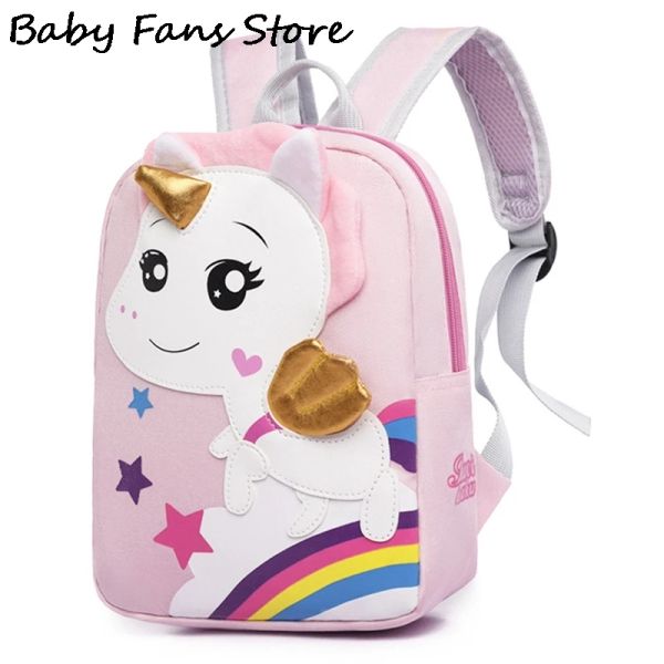 Mochila de Unicorn Rainbow Unicorn para crianças Cartoon Bookbag Kindergarten Kawaii Mochilas Escola Lindas