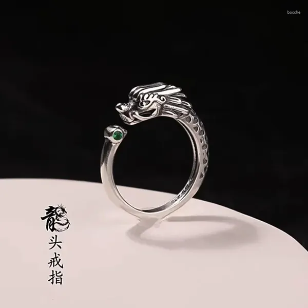 Cluster Ringe Ysleadingmenand Frauen Taiyin China-Chic Light Luxus Retro Persönlichkeit Chinesische Stil Leben im Jahr der Drachen gutaussehenden Männern
