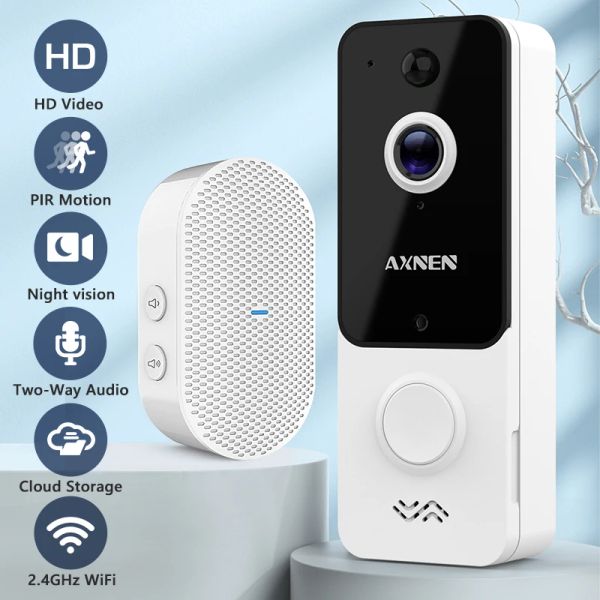 Steuerung Axnen T9 Video DURBEL WiFI Outdoor Durbin Batterij Intercom VOOR Smart Home Draadloze Deur TelefoonGesprek Met Monitor Kamera