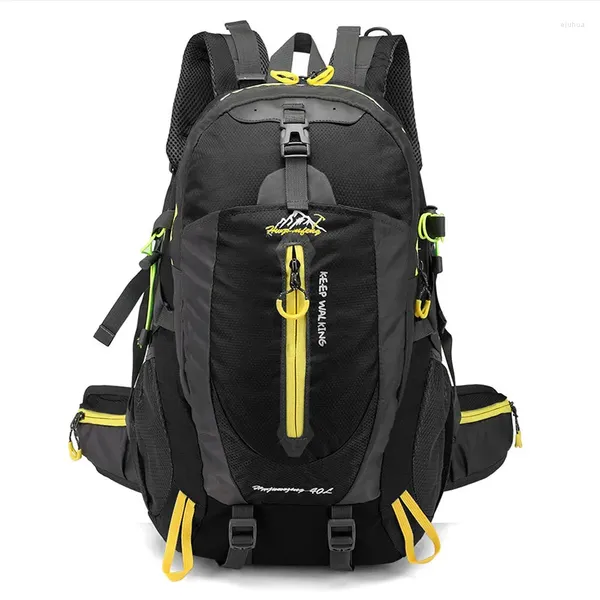 Mochila 40L Saco de viagem à prova d'água unissex para homens para caminhadas ao ar livre Bolsas esportivas masculinas Montanhando mochilas