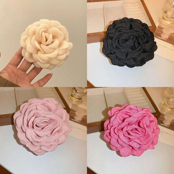 Clipe Hair Hair Korean Trend Exagerate Ploth Flower Girls Girls Colorful Hairpin Temperamento Clipe de grandes dimensões para mulheres Acessórios