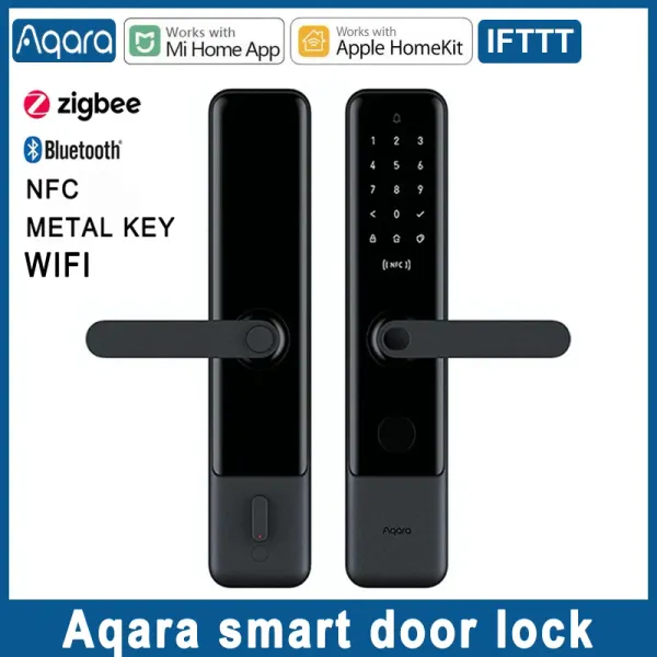 Kontrolle Aqara Smart Door Lock N100 N200 Fingerabdruck Bluetooth Passwort NFC Key Total 7 Entsperren Sie mit MI oder Apple HomeKit Home.