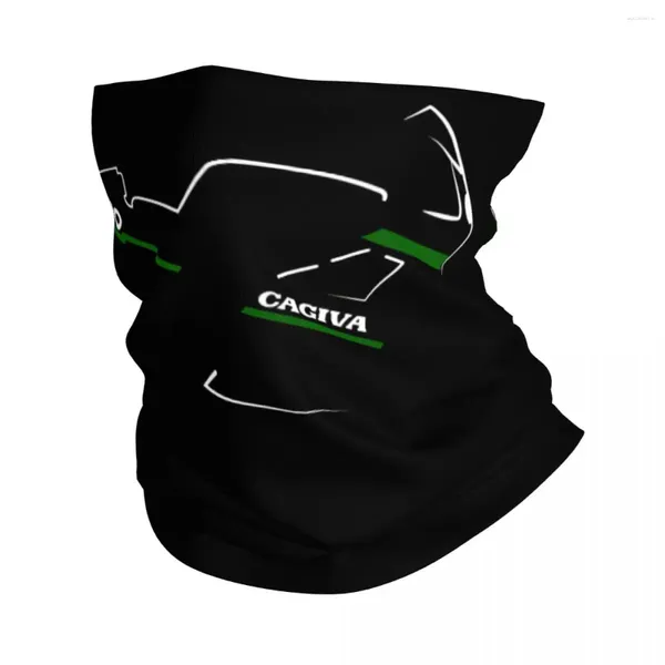 Schals Mito Schwarzer Bandana Neck Giterin gedruckter Motorradclub Cagiva Moto Wrap Schalbalaklava Wanderung Unisex Erwachsener Die ganze Saison