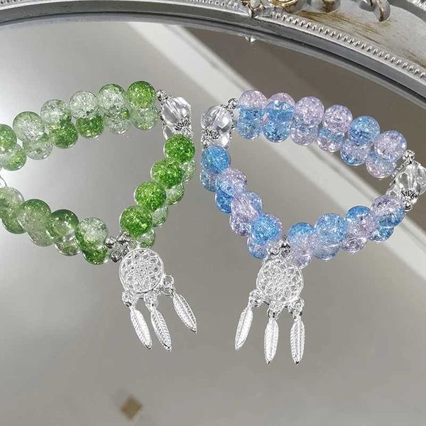 Bracciale a ciondolo Dreamcatcher Sweet Dreamcatcher per donna fascino da donna Crystal Crystal Braccialetti regolabili Braccialetti Gioielli Gifts Y240420 Y240420