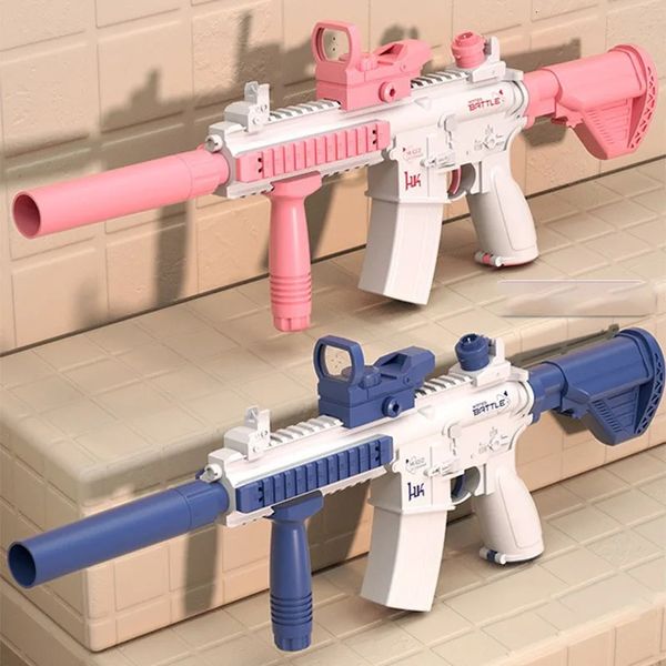 Punte di pistola ad acqua elettrica M416 Pistole d'acqua super automatiche Glock Piscina in piscina Game da festa in spiaggia in acqua di combattimento per bambini Regalo 240417