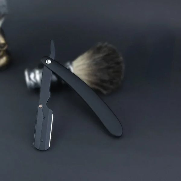 Oro Plato Oro Plottoni Old Hand Razor maschile Cavallo barba da coltello da barba da coltello da parrucchiere