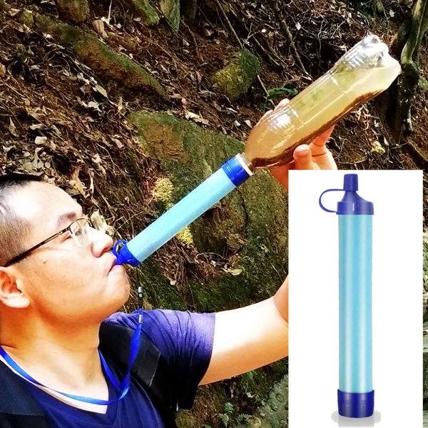 Reinigungsmittel im Freien Wasserreiniger Camping -Wanderwanderung Notleben Überleben Tragbarer Reinigungsmittel Wildgetränk Ultrafiltration Wasserfilter